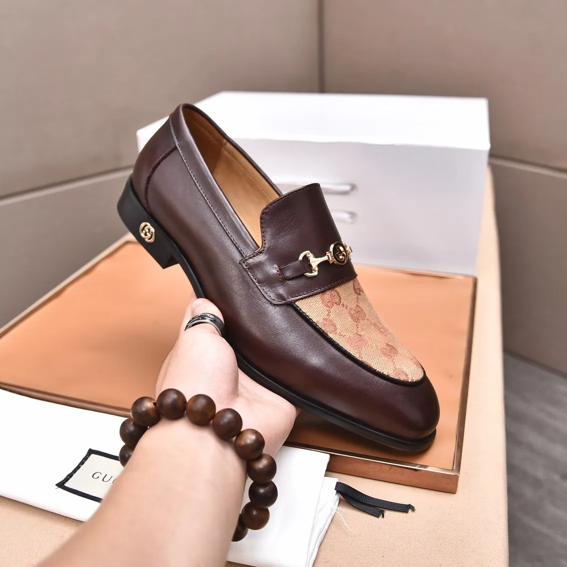 Men's shoes💰480📛📛Original (water-dyed cow lining) Gucci GUCCI official website formal shoes🌀 Italian🇮🇹imported cowhide➕top imported water-dyed cowhide lining💋Finely handmade original bottom, the real thing looks better when photographed in person Standard size 38-44